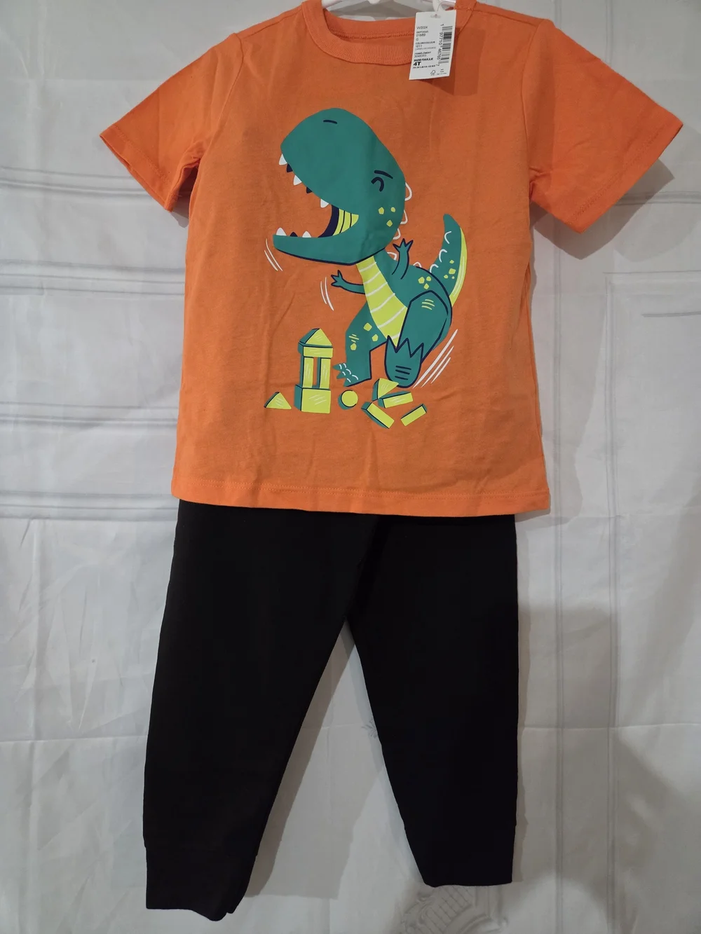 Orange Short-Sleeve Tee With Pants